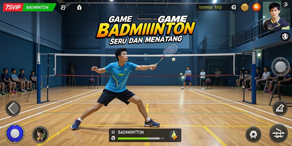 Tampilan antarmuka game badminton 7SVIP yang menarik dan interaktif.