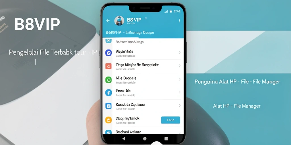 Antarmuka utama B8VIP menampilkan fitur pengelolaan file yang canggih.