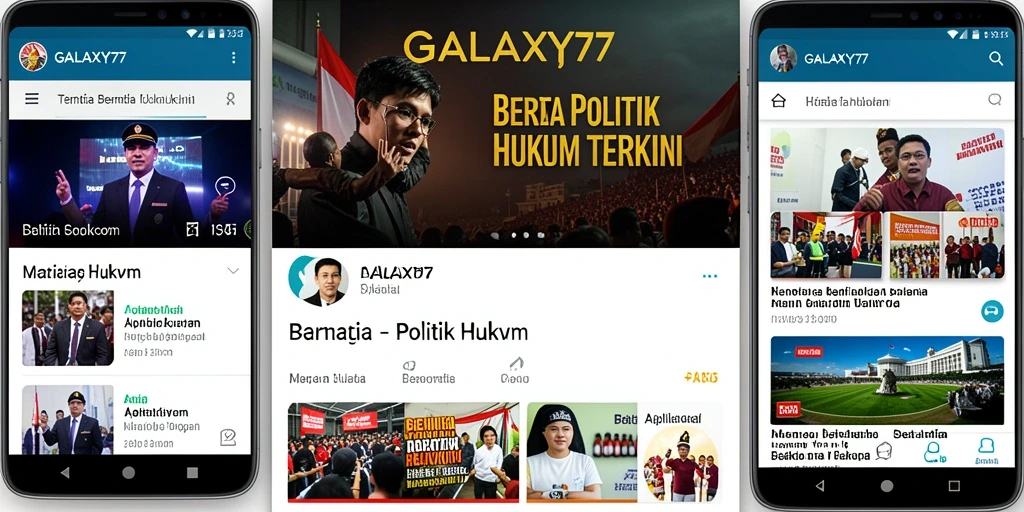 Tampilan antarmuka aplikasi GALAXY77 yang informatif dan menarik.