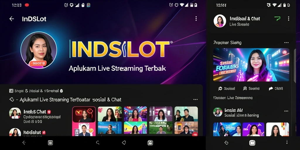 Tampilan antarmuka INDSLOT yang menarik saat Live Streaming.
