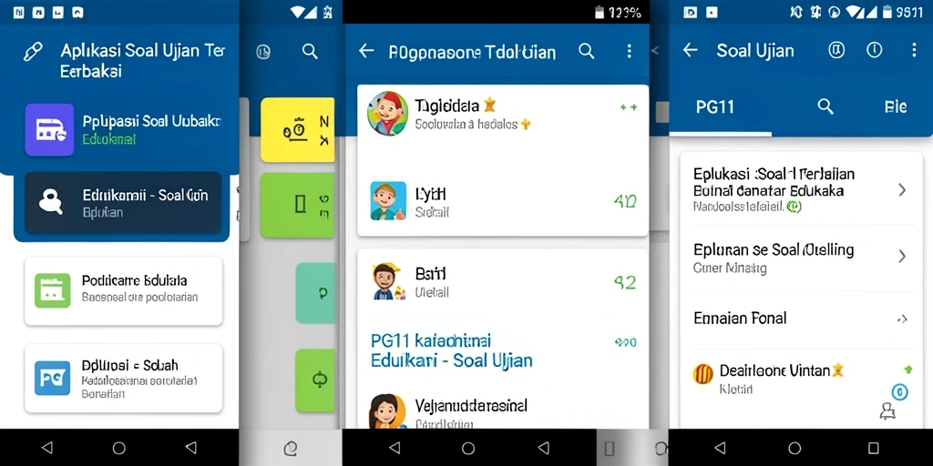 Tampilan antarmuka PG11 dengan fitur Soal Ujian yang interaktif.