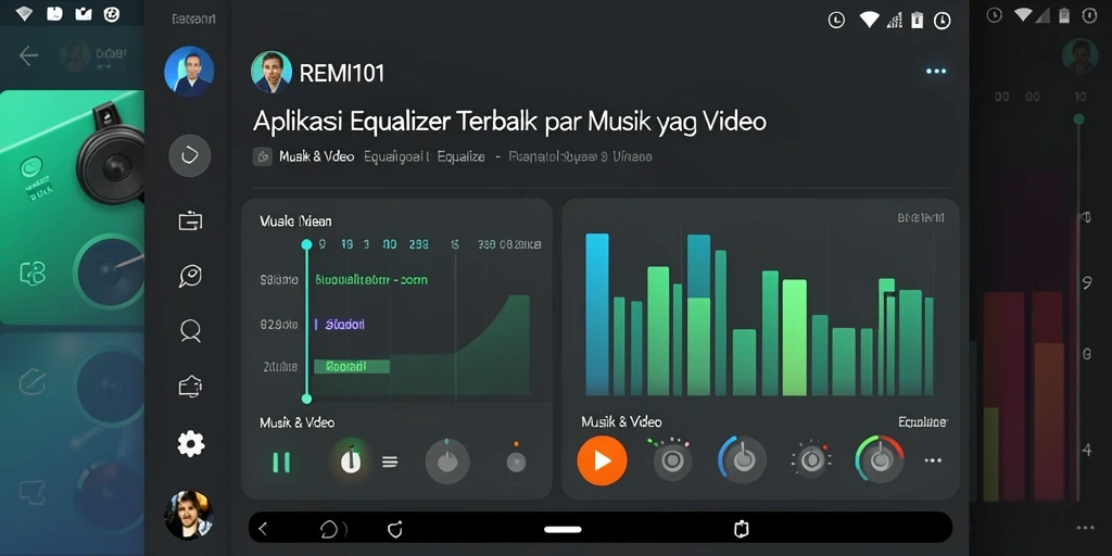 Tampilan antarmuka REMI101 dengan fitur Equalizer yang lengkap.