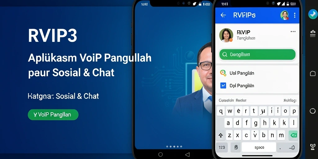 Tampilan antarmuka utama RVIP3 dengan fungsi VoIP Panggilan.