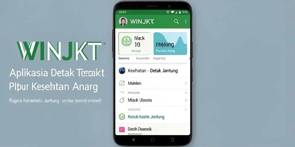 Antarmuka aplikasi WINJKT untuk pemantauan detak jantung yang intuitif.
