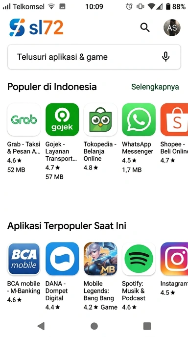 sl72 – Daftar Aplikasi Populer dan Kanal Uji Indonesia